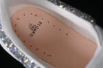 Alexander McQueen Oversized Sneaker – White Leather with Silver Glitter Heel Tab