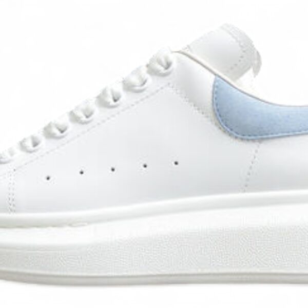 Alexander McQueen Oversized Sneaker – White & Light Blue
