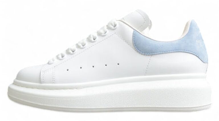 Alexander McQueen Oversized Sneaker – White & Light Blue
