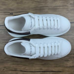 Alexander McQueen Oversized Sneaker – White & Metallic Pewter Heel