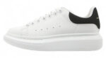 Alexander McQueen Oversized Sneaker – White with Black Suede Heel Tab