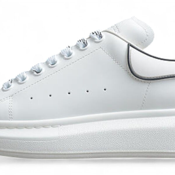Alexander McQueen Oversized Sneaker – White with Gray Heel Tab