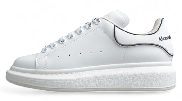 Alexander McQueen Oversized Sneaker – White with Gray Heel Tab
