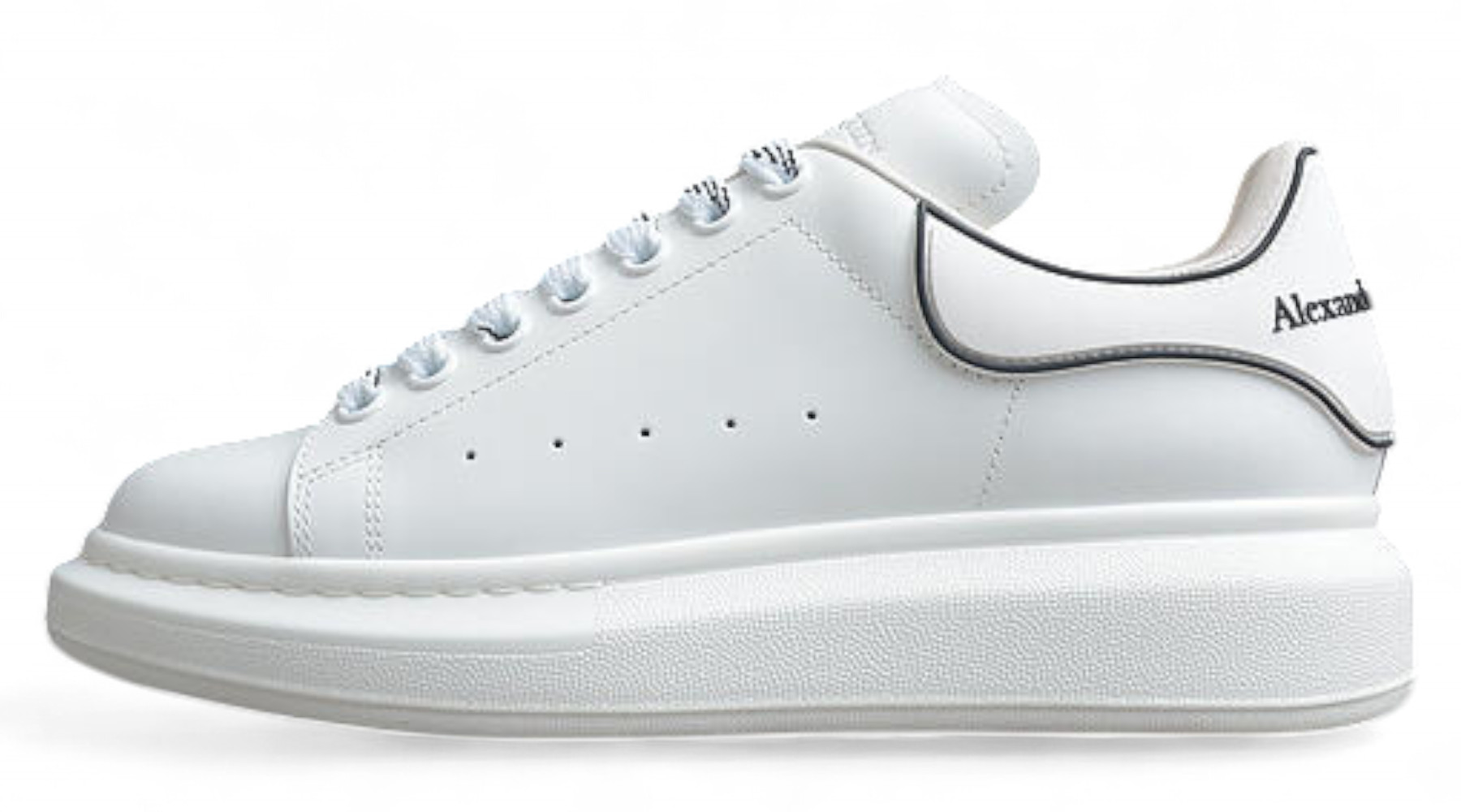 Alexander McQueen Oversized Sneaker – White with Gray Heel Tab
