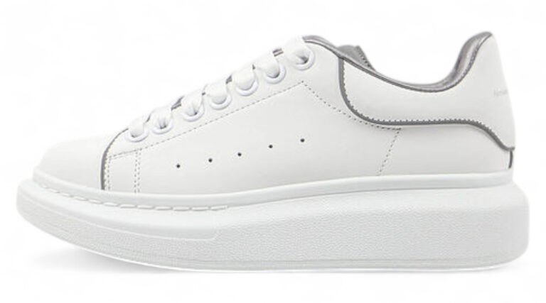 Alexander McQueen Oversized Sneaker – White with Grey Piping