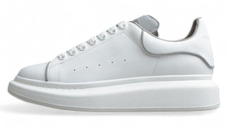 Alexander McQueen Oversized Sneaker – White with Iridescent Heel Tab