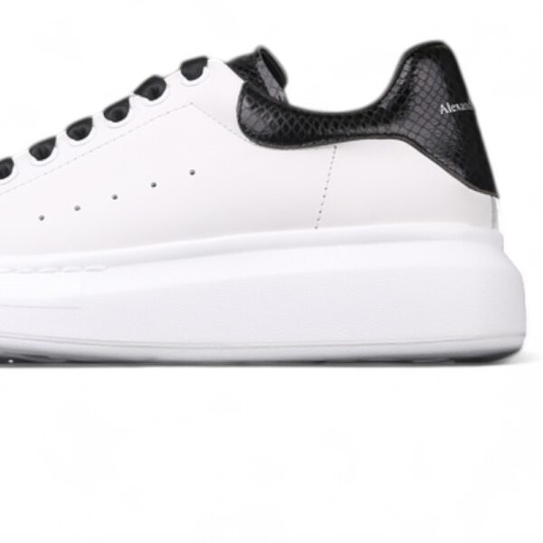 Alexander McQueen Oversized Sneakers – Black Croc Heel Tab