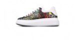 Alexander McQueen Oversized Sneakers – Black with Multicolor Graffiti Print