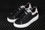 Alexander McQueen Oversized Sneakers – Black with White Contrast Heel