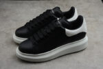Alexander McQueen Oversized Sneakers – Black with White Heel