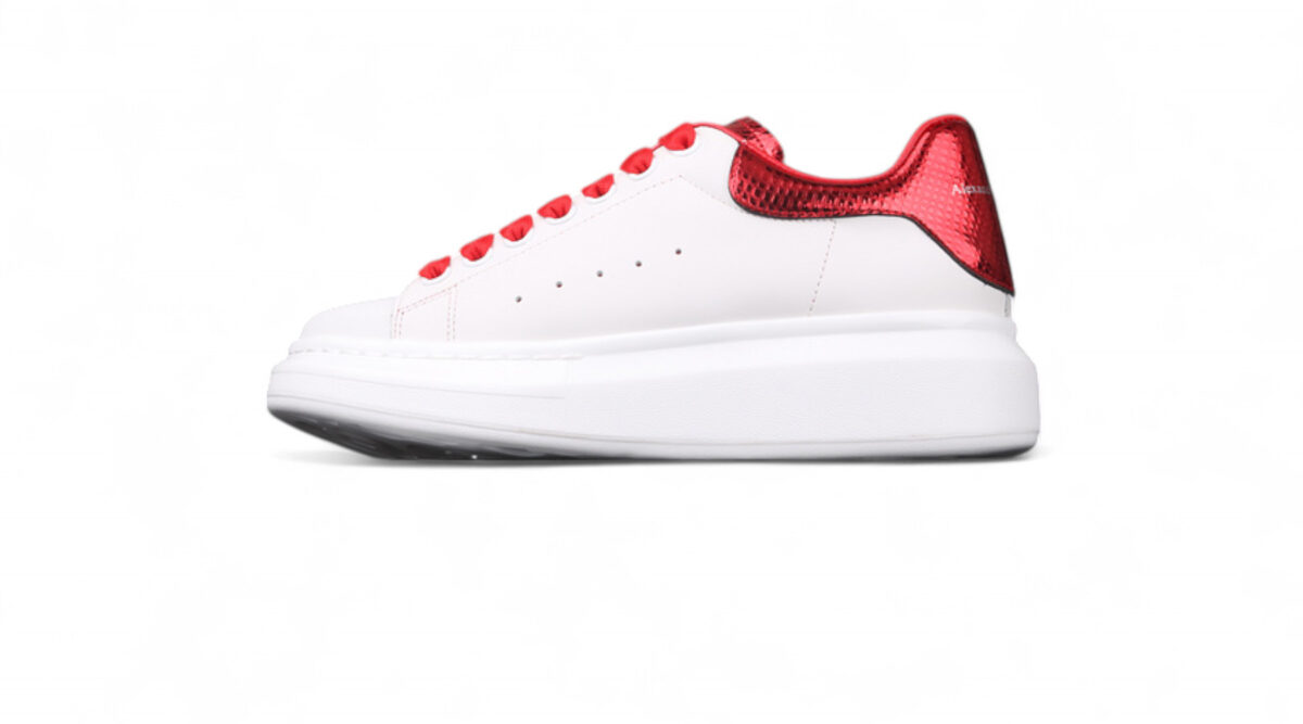 Alexander McQueen Oversized Sneakers – Red Croc Heel Tab