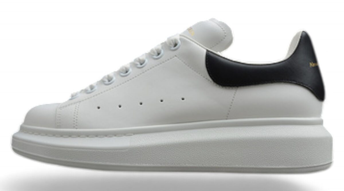 Alexander McQueen Oversized Sneakers – White & Black Heel Tab