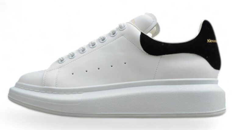 Alexander McQueen Oversized Sneakers – White & Black Suede