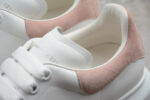 Alexander McQueen Oversized Sneakers – White & Blush Pink Suede