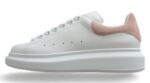 Alexander McQueen Oversized Sneakers – White & Blush Pink Suede
