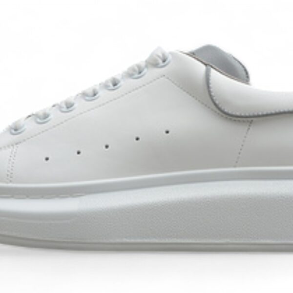 Alexander McQueen Oversized Sneakers – White & Grey Heel Tab