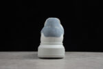 Alexander McQueen Oversized Sneakers – White & Light Blue Suede Heel Tab