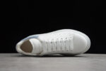 Alexander McQueen Oversized Sneakers – White & Light Blue Suede Heel Tab