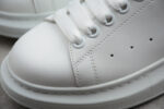 Alexander McQueen Oversized Sneakers – White & Light Blue Suede Heel Tab