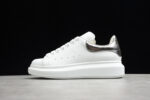 Alexander McQueen Oversized Sneakers – White & Metallic Silver