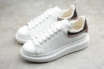 Alexander McQueen Oversized Sneakers – White & Metallic Silver