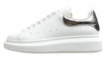 Alexander McQueen Oversized Sneakers – White & Metallic Silver