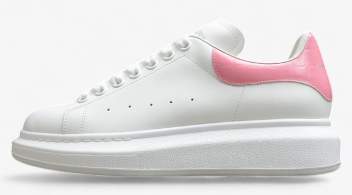 Alexander McQueen Oversized Sneakers – White & Pink