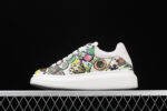 Alexander McQueen Oversized Sneakers – White with Abstract Multicolor Print