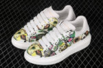 Alexander McQueen Oversized Sneakers – White with Abstract Multicolor Print