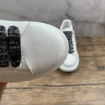 Alexander McQueen Oversized Sneakers – White with Black Glitter Heel