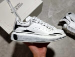 Alexander McQueen Oversized Sneakers – White with Black Sketch Effect