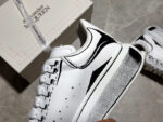 Alexander McQueen Oversized Sneakers – White with Black Sketch Effect