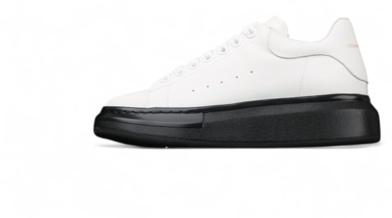Alexander McQueen Oversized Sneakers – White with Black Sole