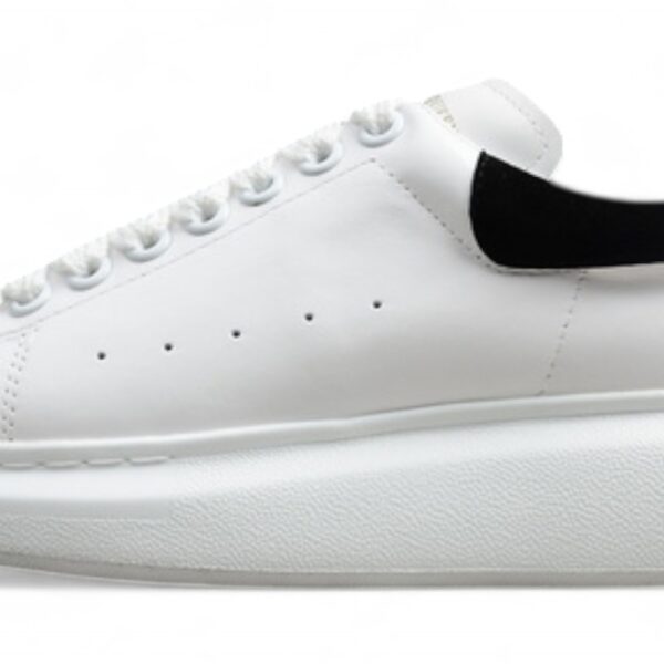 Alexander McQueen Oversized Sneakers – White with Black Suede Heel