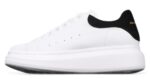 Alexander McQueen Oversized Sneakers – White with Black Suede Heel Tab