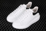 Alexander McQueen Oversized Sneakers – White with Black Suede Heel Tab