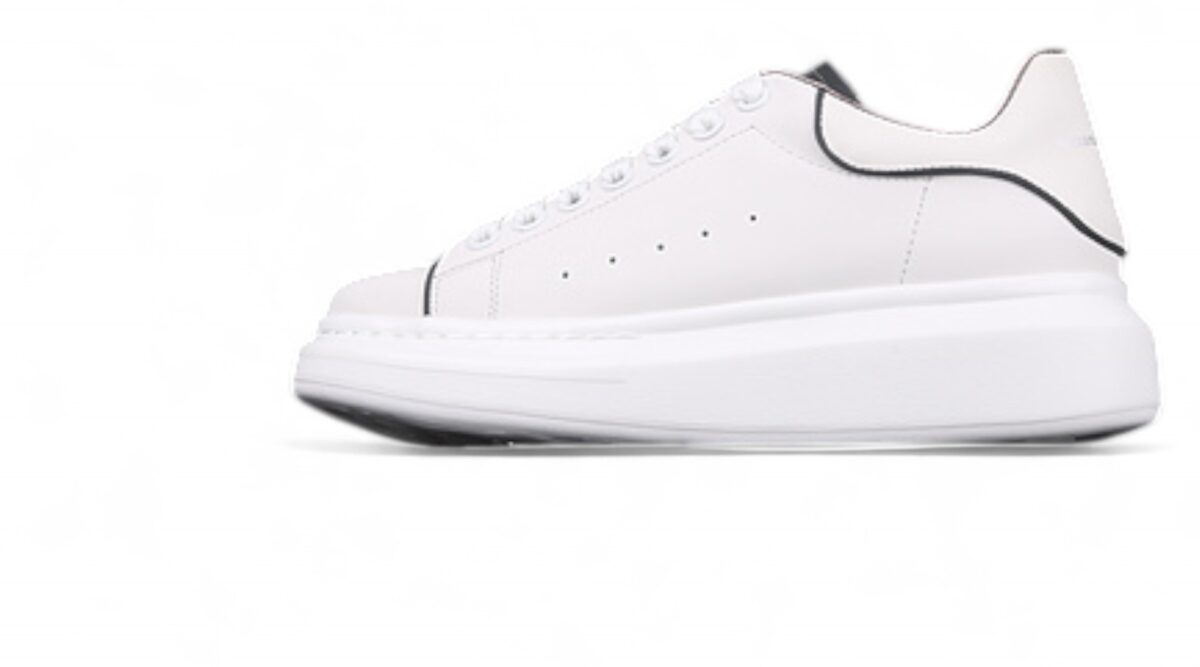 Alexander McQueen Oversized Sneakers – White with Black Trim