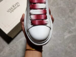Alexander McQueen Oversized Sneakers – White with Orange Suede Heel