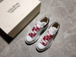 Alexander McQueen Oversized Sneakers – White with Orange Suede Heel