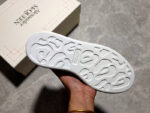 Alexander McQueen Oversized Sneakers – White with Orange Suede Heel