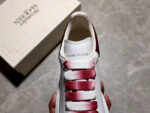 Alexander McQueen Oversized Sneakers – White with Orange Suede Heel