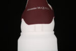 Alexander McQueen Oversized Sneakers – White with Burgundy Heel & Laces