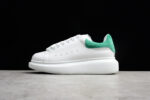Alexander McQueen Oversized Sneakers – White with Green Suede Heel