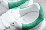 Alexander McQueen Oversized Sneakers – White with Green Suede Heel