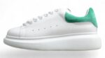 Alexander McQueen Oversized Sneakers – White with Green Suede Heel
