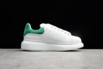 Alexander McQueen Oversized Sneakers – White with Green Suede Heel