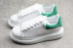 Alexander McQueen Oversized Sneakers – White with Green Suede Heel