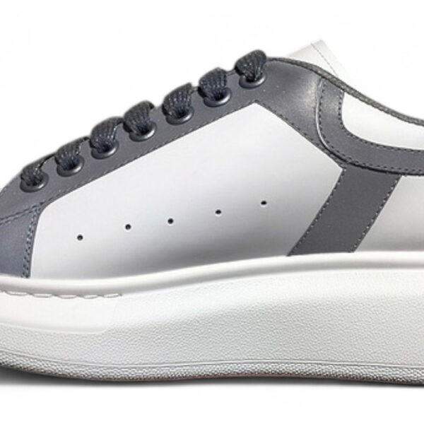 Alexander McQueen Oversized Sneakers – White with Grey Accents