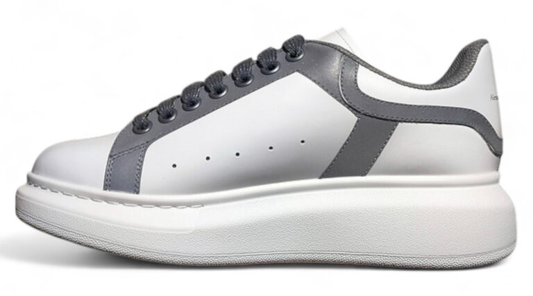 Alexander McQueen Oversized Sneakers – White with Grey Accents