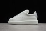 Alexander McQueen Oversized Sneakers – White with Grey Suede Heel